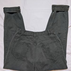 Olive Green High-Waisted Jeans